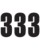 Blackbird Startnummern schwarz  #3 13X7CM Three Series